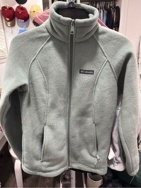 Columbia Sage Green Full-Zip Fleece Jacket